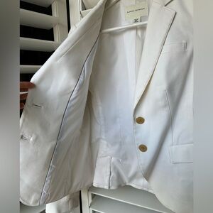 Banana republic, white lined blazer, size 8P